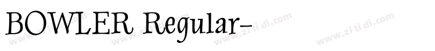 BOWLER Regular字体转换